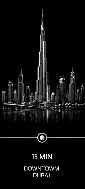 Driving distance from Barsha Heights to Downtown Dubai