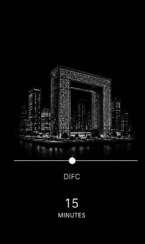 Driving distance from Dubai Maritime City to DIFC