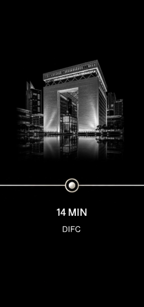 Driving distance from Jumeirah Garden City to DIFC