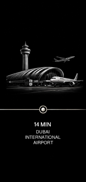 Driving distance from Jumeirah Garden City to Dubai International Airport