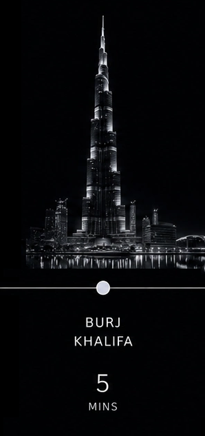 Driving distance from Meydan City to Burj Khalifa