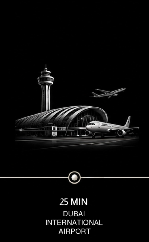 Driving distance from Dubai Sports City to Dubai International Airport